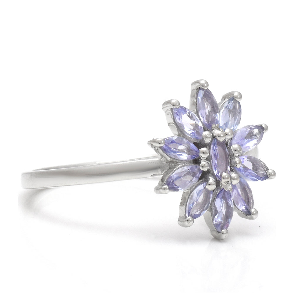 Strieborný Prsteň s AAA Tanzanitom