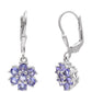 Strieborné Náušnice s AAA Tanzanitom