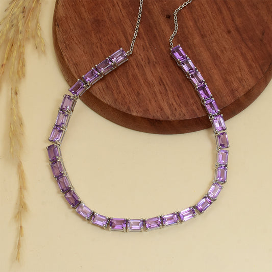 Strieborný Náramok s Brazílskym Ametystom