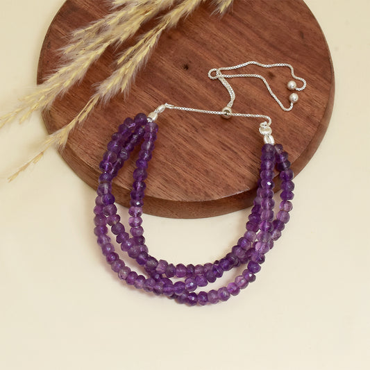 Strieborný Náhrdelník s Brazílskym Ametystom