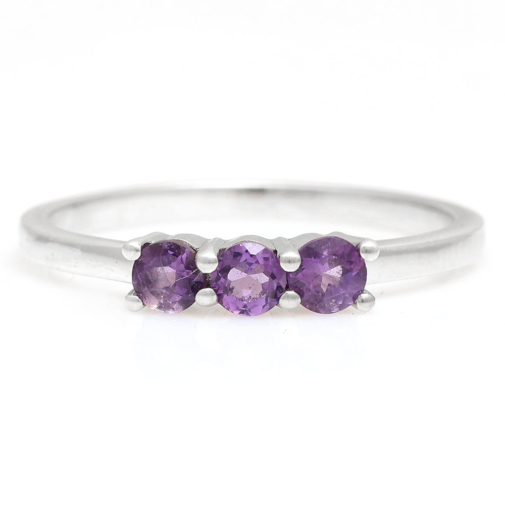 Strieborný Prsteň s Brazílskym Ametystom 6 