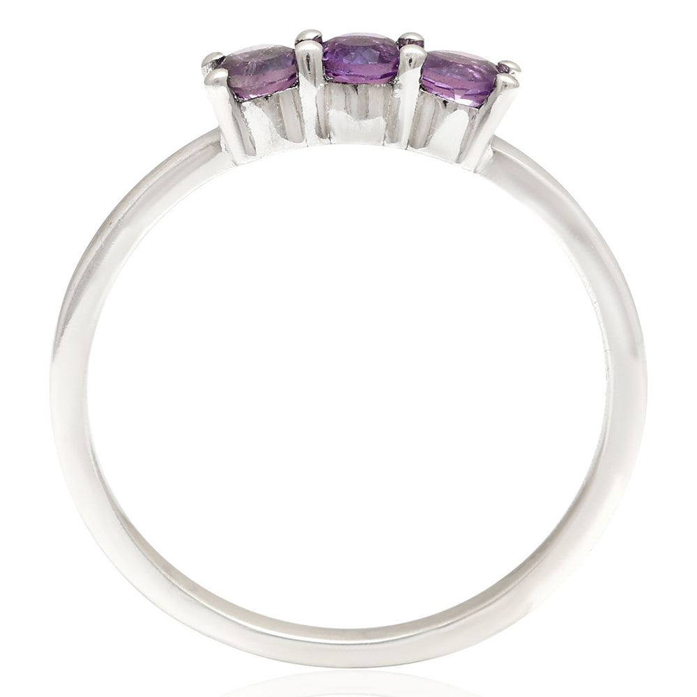 Strieborný Prsteň s Brazílskym Ametystom