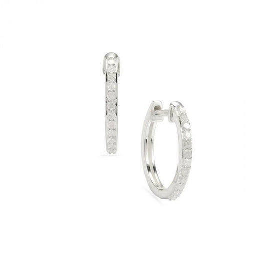 Strieborné Náušnice s Brazílskym Ametystom