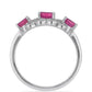 Strieborný Prsteň s Madagaskarským Rubínom a Bielym Topásom