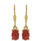 Pozlátené Strieborné Náušnice s Červeným Hubovitým Koralom