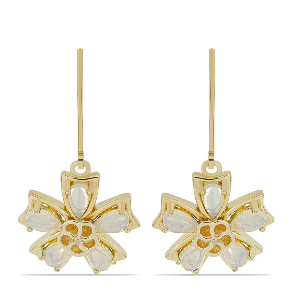 Pozlátené Strieborné Náušnice s Etiópskym Opálom z Lega Dembi