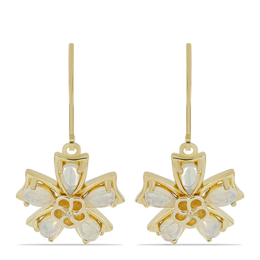 Pozlátené Strieborné Náušnice s Etiópskym Opálom z Lega Dembi