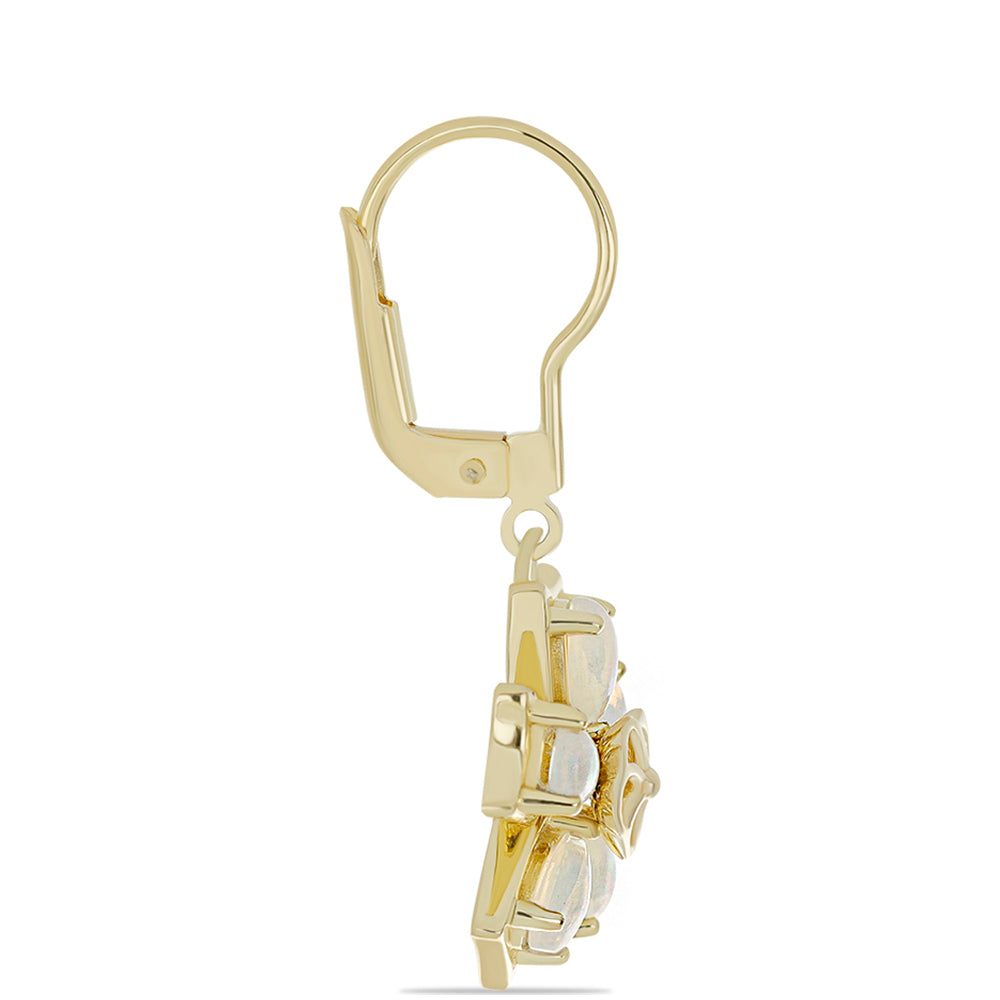 Pozlátené Strieborné Náušnice s Etiópskym Opálom z Lega Dembi 2 