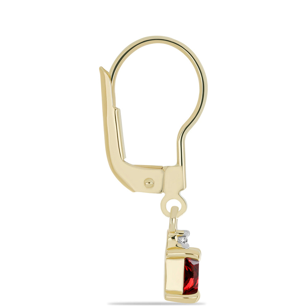 Pozlátené Strieborné Náušnice s Bartonským Granátom a Bielym Topásom 2 