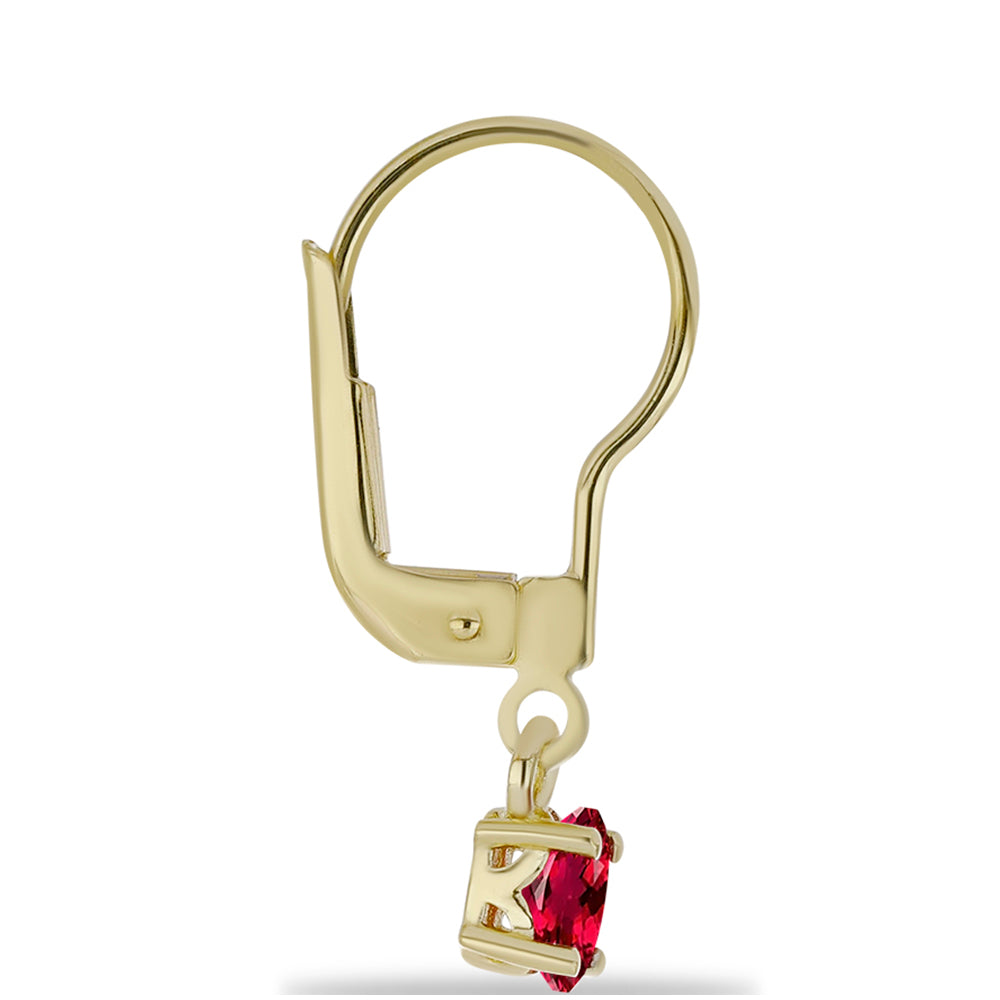 Pozlátené Strieborné Náušnice s Rubellitom z Cruzeira 2 