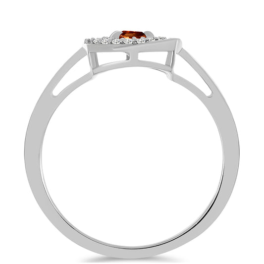 Strieborný Prsteň s Andaluzitom a Bielym Topásom