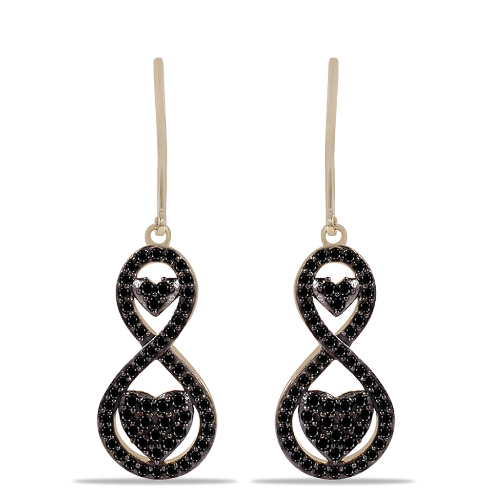 Pozlátené Strieborné Náušnice s Čiernym Turmalínom z Pelmadulla 1 