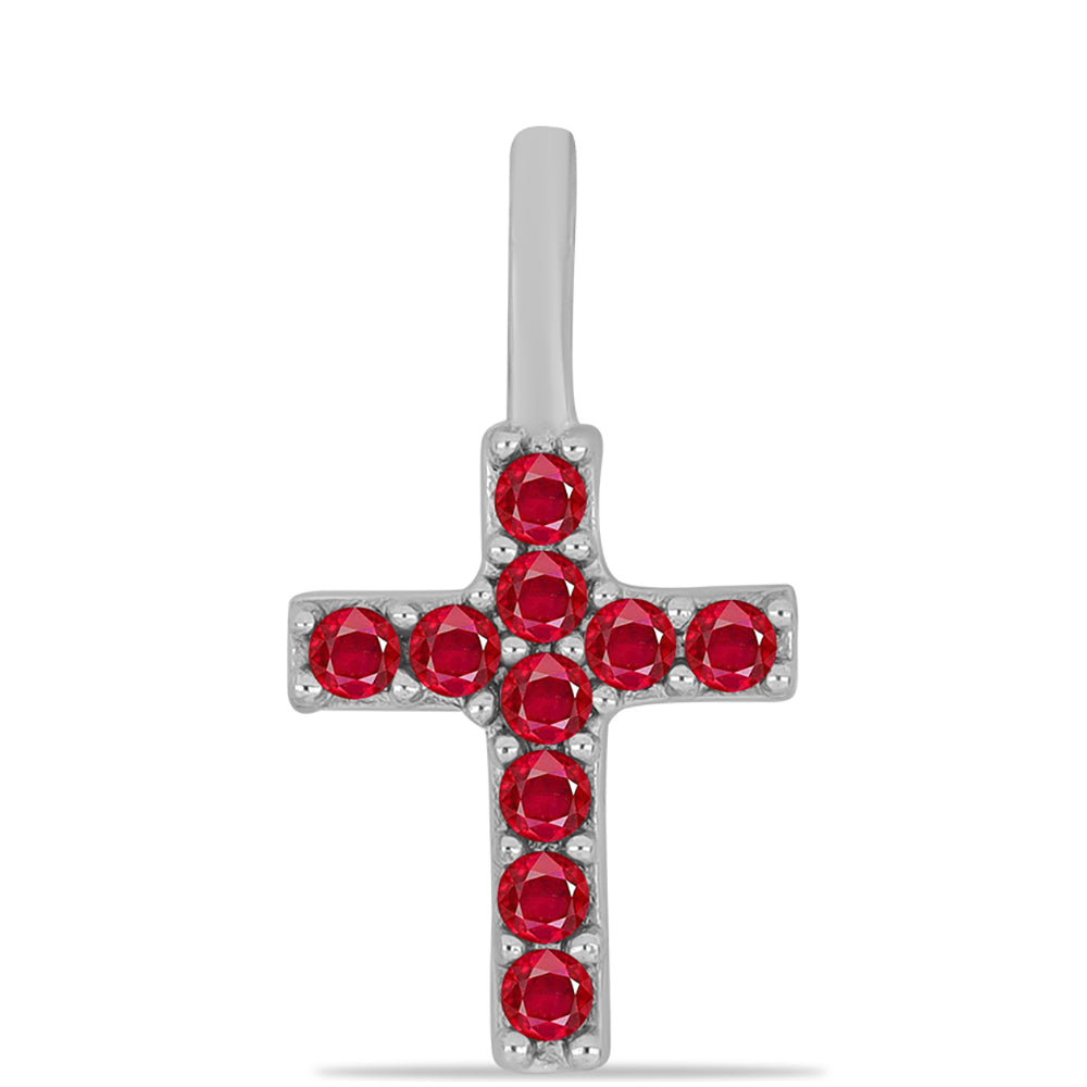 Kríž Strieborný Prívesok s Červeným Achátom 1 