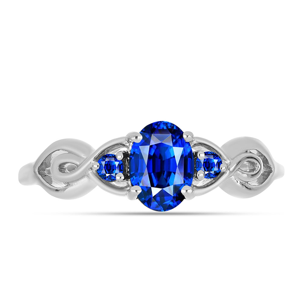 Strieborný Prsteň s Austrálskym Modrým Zafírom 1 
