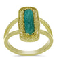 Pozlátený Strieborný Prsteň s Amazonitom