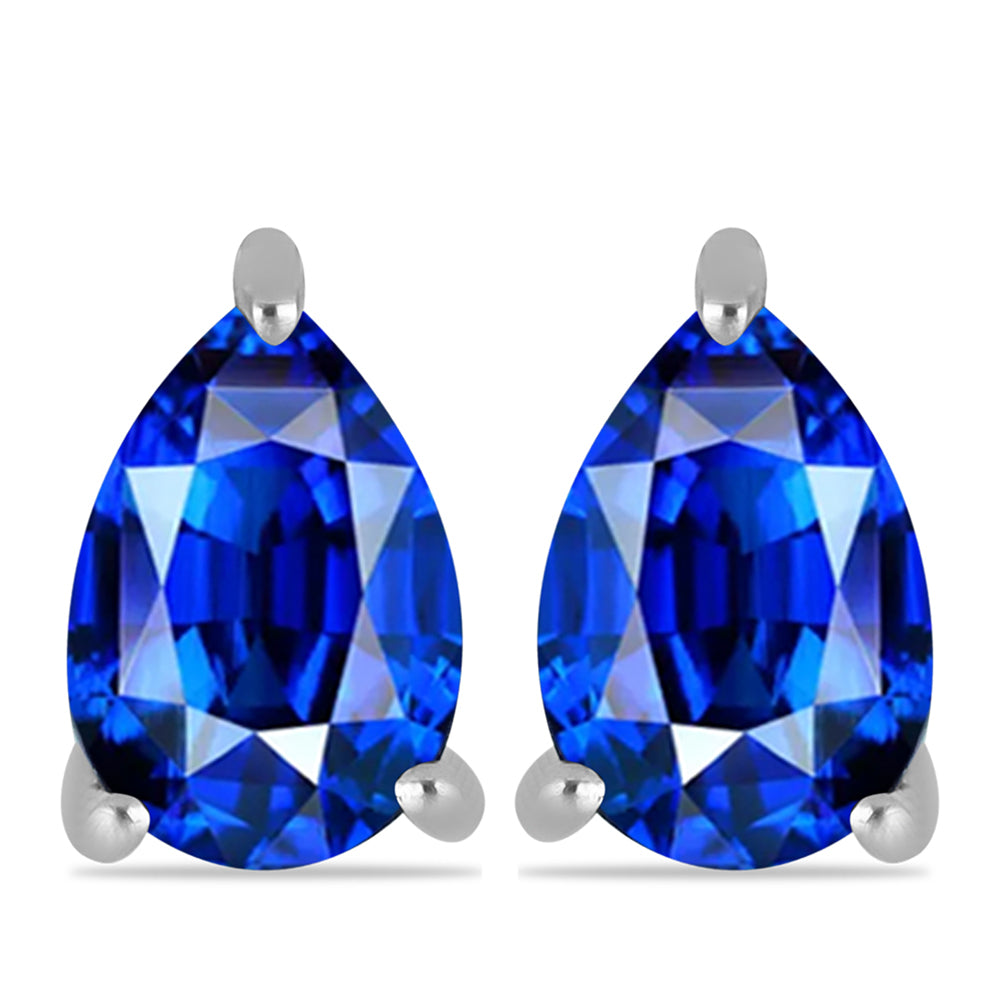 Strieborné Náušnice s Austrálskym Modrým Zafírom