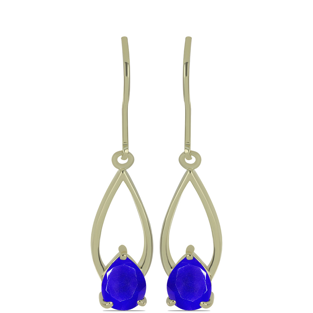 Pozlátené Strieborné Náušnice s Modrým Achátom