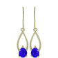 Pozlátené Strieborné Náušnice s Modrým Achátom
