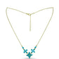 Pozlátený Strieborný Náhrdelník s Etiópskym Paraiba Modrým Opálom