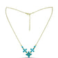 Pozlátený Strieborný Náhrdelník s Etiópskym Paraiba Modrým Opálom