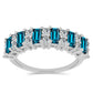 Strieborný Prsteň s Londýnským Modrým Topásom a Bielym Topásom