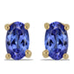 Pozlátené Strieborné Náušnice s Tanzanitom