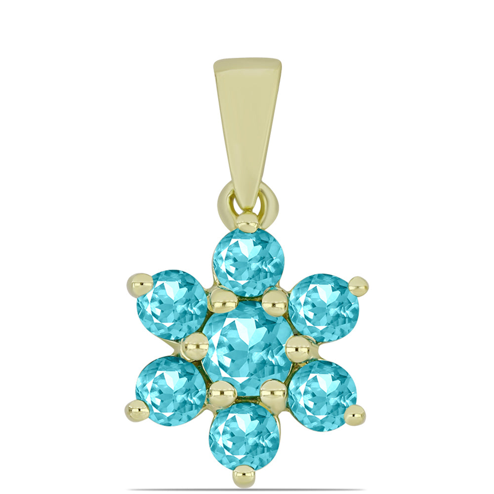 Pozlátený Strieborný Prívesok s Paraiba Kremeňom