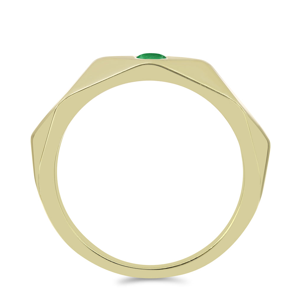 Pozlátený Strieborný Prsteň s so Zambijským Smaragdom 2 