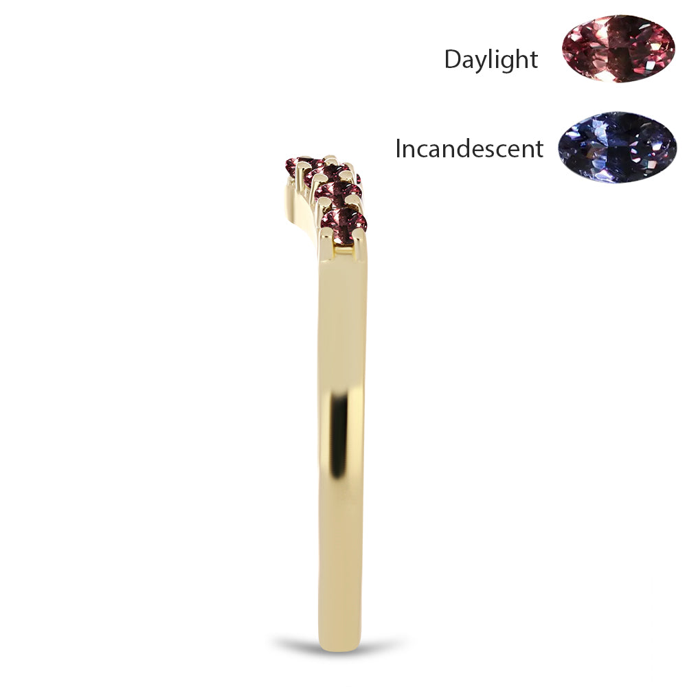 Pozlátený Strieborný Prsteň s Ivory Meňavým Granátom 4 