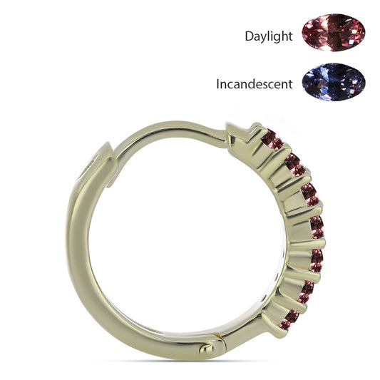 Pozlátené Strieborné Náušnice s Ivory Meňavým Granátom