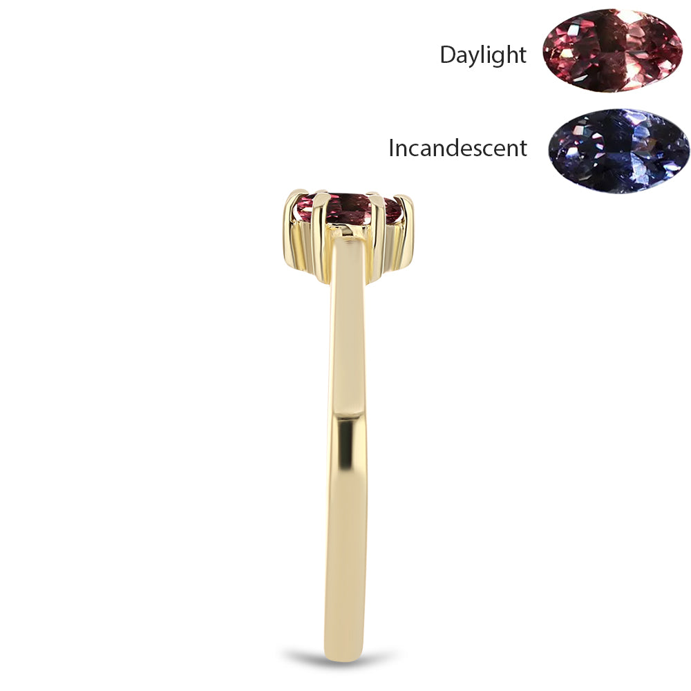 Pozlátený Strieborný Prsteň s Ivory Meňavým Granátom 4 