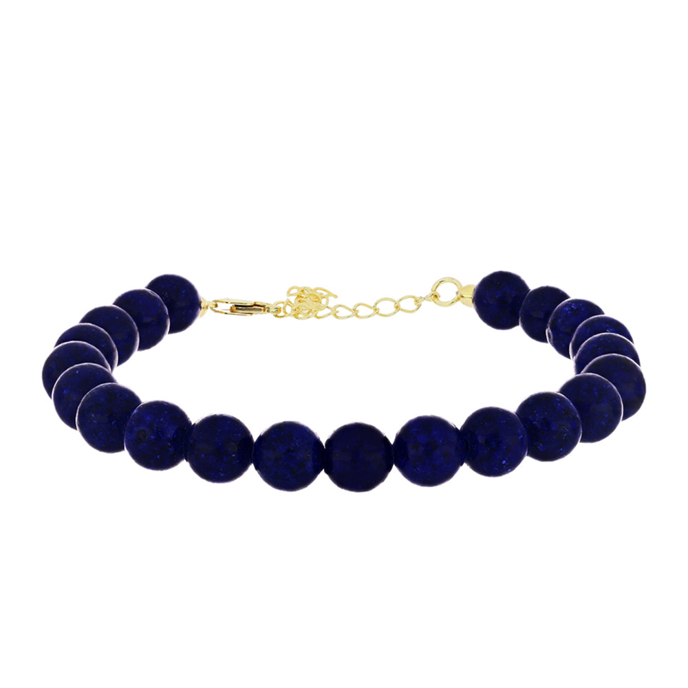 Pozlátený Strieborný Náramok s Lapisom Lazuli