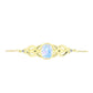 Pozlátený Strieborný Náramok s Dúhovým Mesačným Kameňom a Bielym Topásom