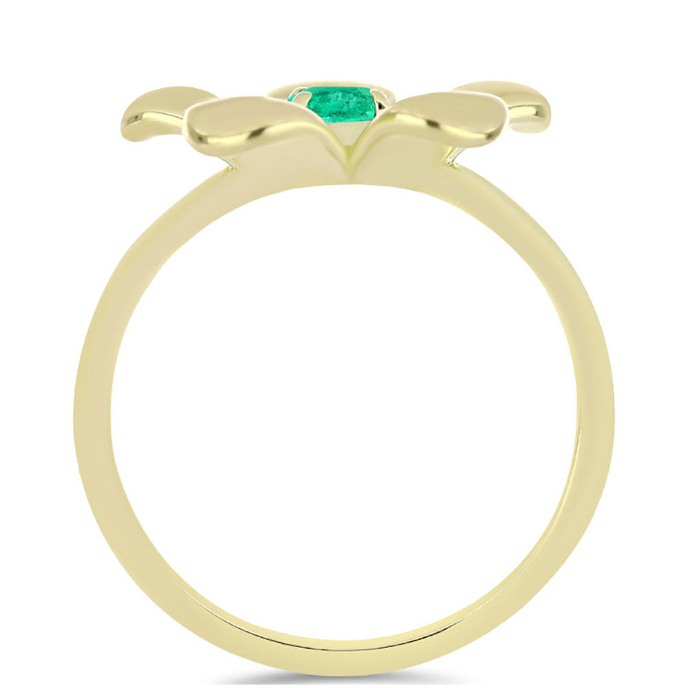 Pozlátený Strieborný Prsteň s Kolumbijským Smaragdom