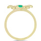 Pozlátený Strieborný Prsteň s Kolumbijským Smaragdom