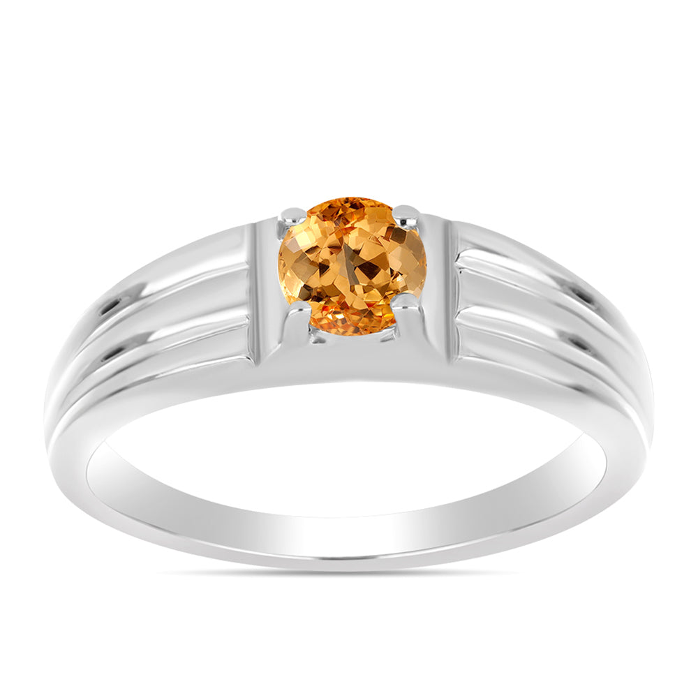 Strieborný Prsteň s "Cisárskym žltým" topazom 3 