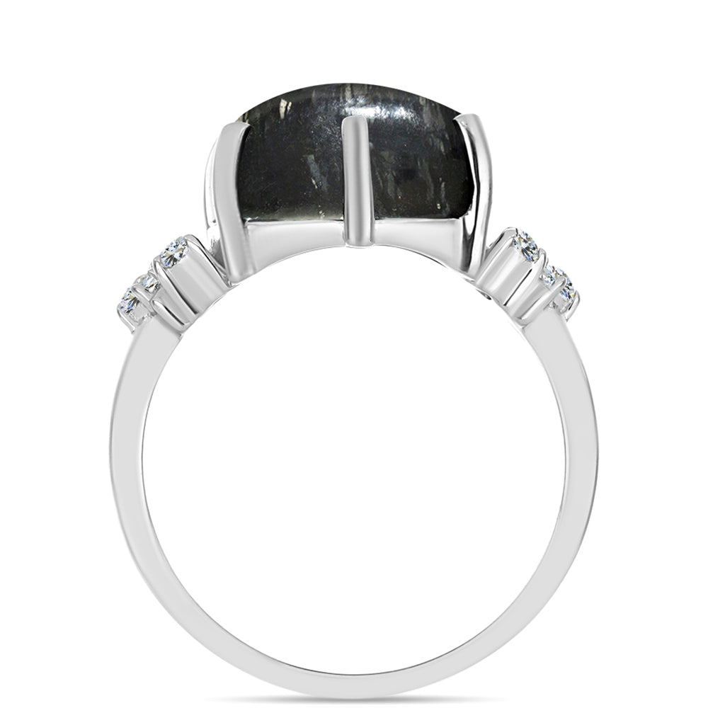 Strieborný Prsteň s Picasso Jaspisom a Bielym Topásom 2 