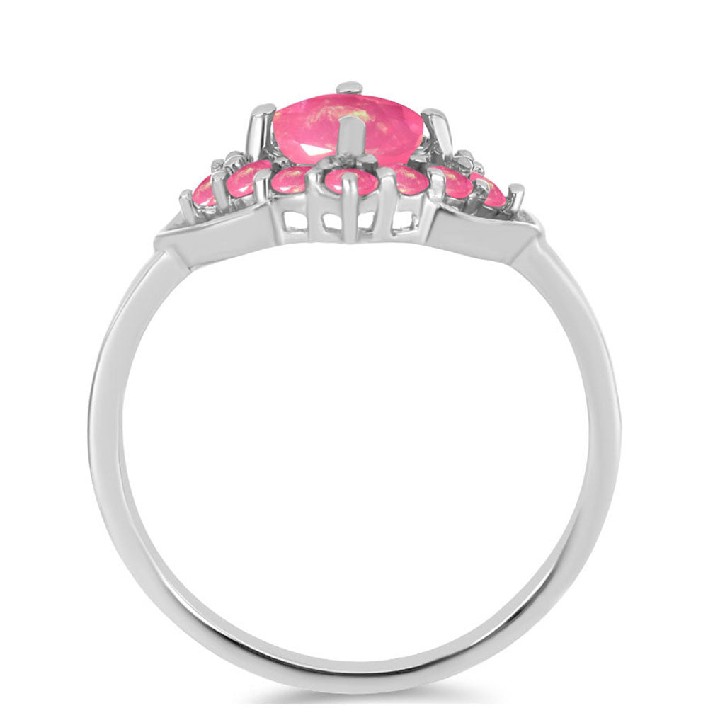 Strieborný Prsteň s so Sýto Ružovým Opálom z Lega Dembi 2 
