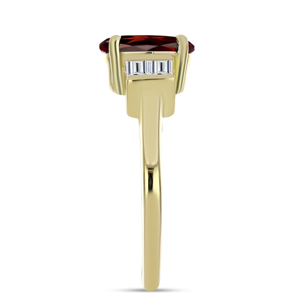 Pozlátený Strieborný Prsteň s Bartonským Granátom a Bielym Topásom