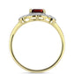 Pozlátený Strieborný Prsteň s Bartonským Granátom a Bielym Topásom