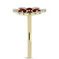 Pozlátený Strieborný Prsteň s Bartonským Granátom a Bielym Topásom