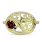 Pozlátený Strieborný Prsteň s Bartonským Granátom