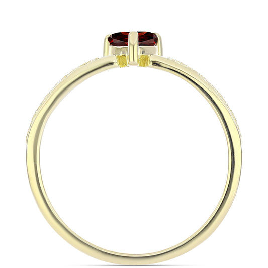 Pozlátený Strieborný Prsteň s Bartonským Granátom