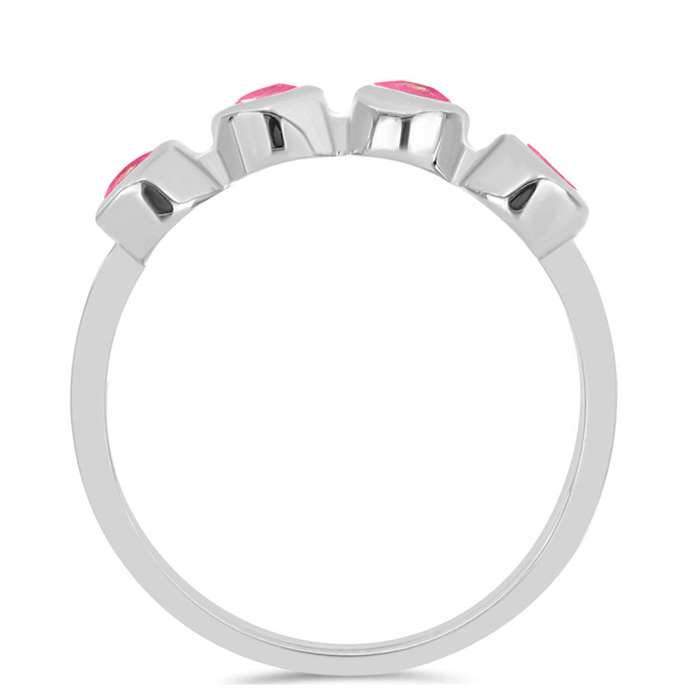 Strieborný Prsteň s so Sýto Ružovým Opálom z Lega Dembi 2 