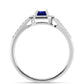 Strieborný Prsteň s Austrálskym Modrým Zafírom a Bielym Topásom