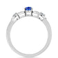 Strieborný Prsteň s Austrálskym Modrým Zafírom a Bielym Topásom