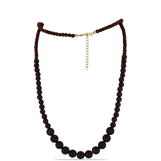 Pozlátený Strieborný Náhrdelník s Bartonským Granátom