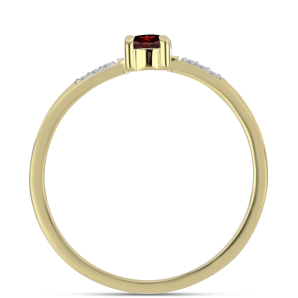 Pozlátený Strieborný Prsteň s Bartonským Granátom a Bielym Topásom 2 