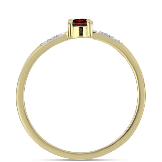 Pozlátený Strieborný Prsteň s Bartonským Granátom a Bielym Topásom