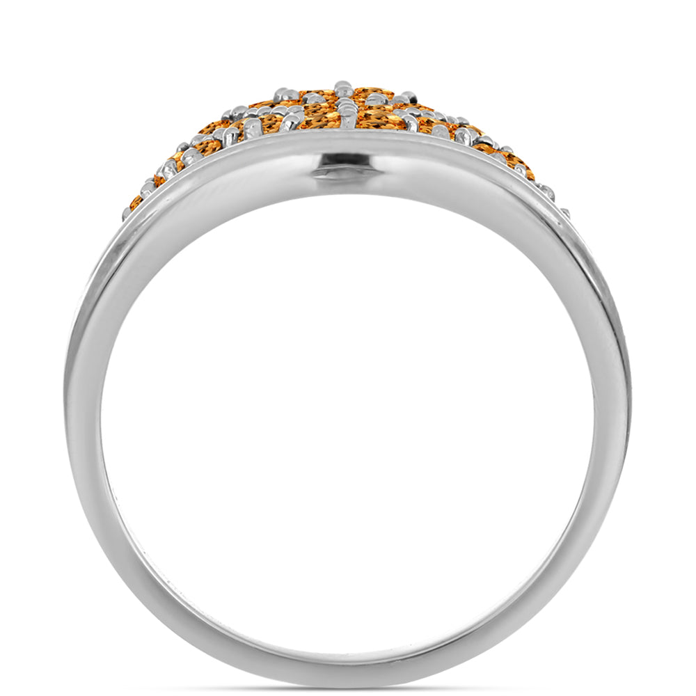 Strieborný Prsteň s "Cisárskym žltým" topazom 2 